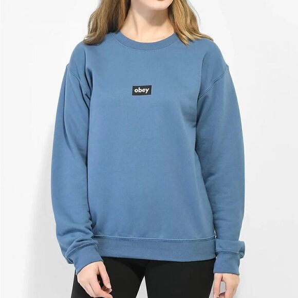 OBEY Logo Crewneck Sweatshirt Sz Small - Picture 6 of 6
